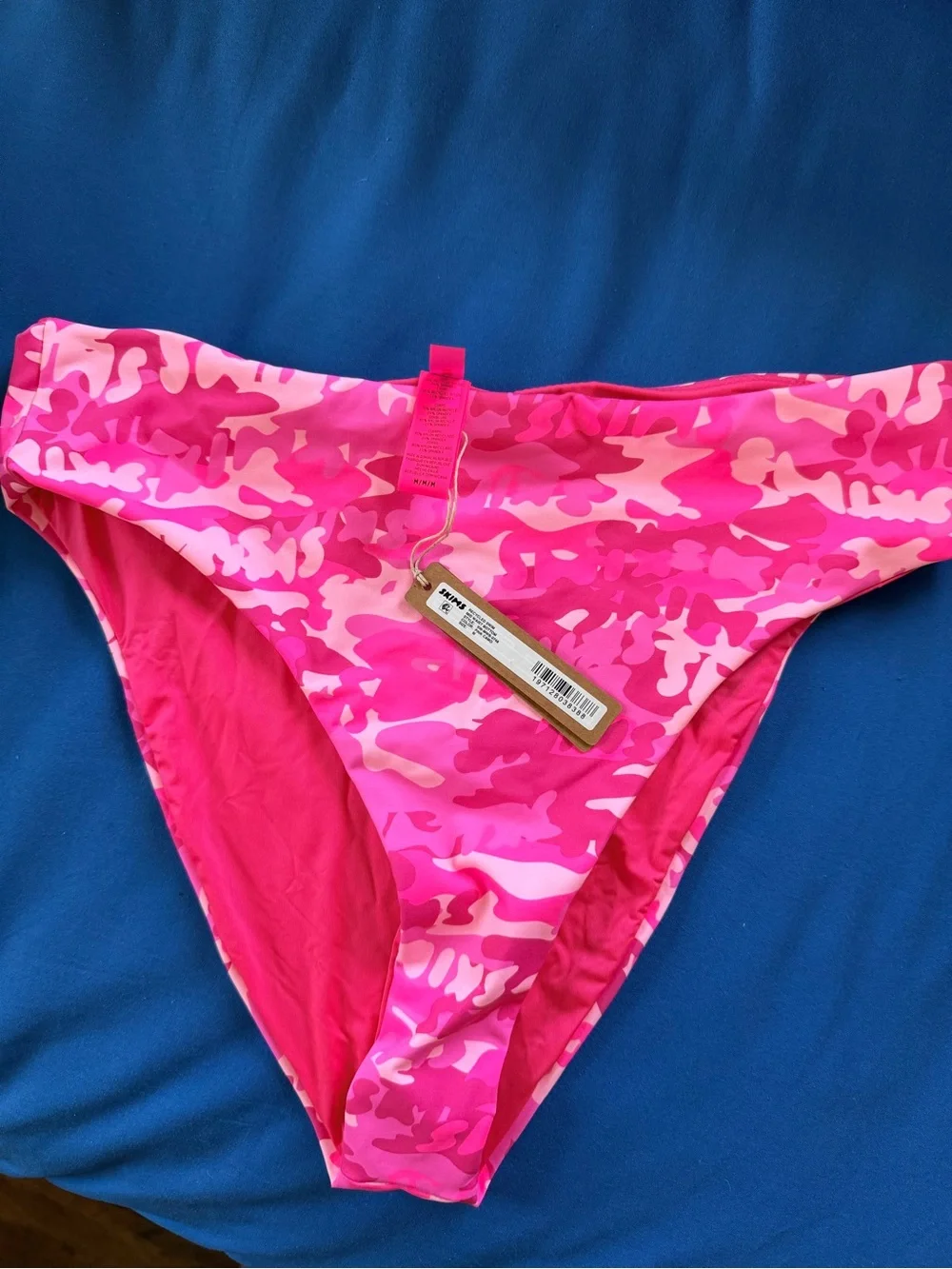 SKIMS Pink Camo High-Waist Bikini Bottom
